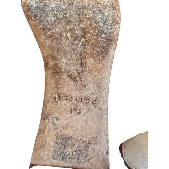 Isa Tapia red white hearts leather pointed toe slip on ballet flats 8.5 loafers - Picture 5 of 7